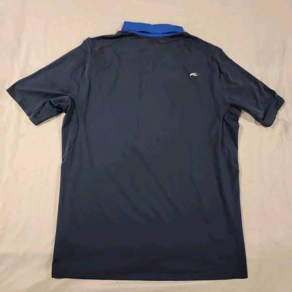 KJUS Shirt Mens Large Navy Comfort Fit Polo Performance Golf Gear Sun Protection - Picture 3 of 6